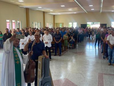 Festa em Louvor a SÃ£o SebastiÃ£o em Campo do Bugre Marcou Encerramento do Ciclo do Padre Edinaldo Mendes